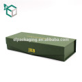 Dark green foldable gold stamping logo quality goods recycle material gift box